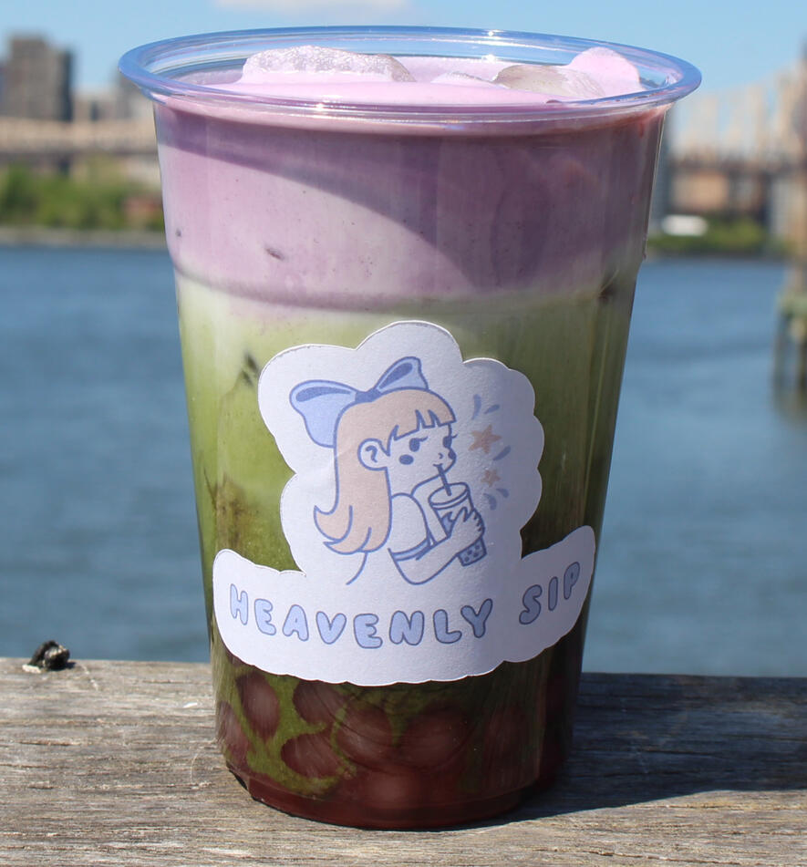 Matcha with Ube Cream Top